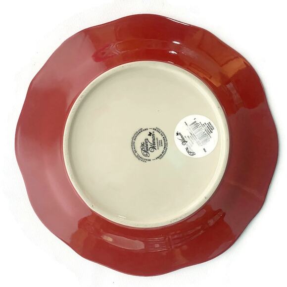 Pioneer Woman Blossom Jubilee Matching Plate and Footed Bowl Set of 2 Red Yellow - Picture 5 of 8